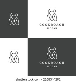 Cockroach logo icon flat design template 