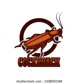 cockroach logo isolated on white background vector illustration