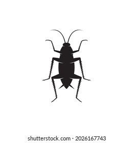 Cockroach logo. Isolated cockroach on white background