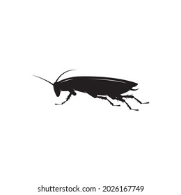 Cockroach logo. Isolated cockroach on white background