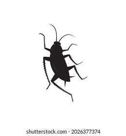 Cockroach logo. Isolated cockroach on white background