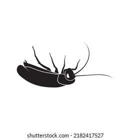 Cockroach logo. Isolated cockroach on white background