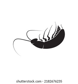 Cockroach logo. Isolated cockroach on white background
