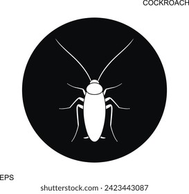 Cockroach logo. Isolated cockroach on white background