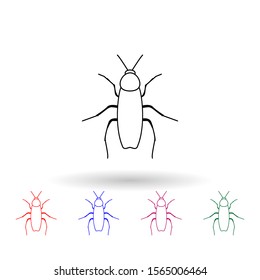 Cockroach multi color icon. Simple thin line, outline vector of insect icons for ui and ux, website or mobile application