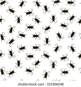 Cockroach on white background. Vector