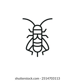 Cockroach outline icon. Simple cockroach outline icon for social media, app, and web design. Vector illustration