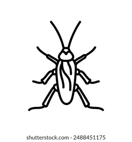 Cockroach Outline Icon, Vector illustration