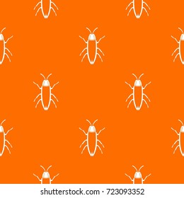 Cockroach pattern repeat seamless in orange color for any design. Vector geometric illustration
