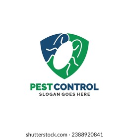 Cockroach pest control logo design vector illustration. Pest control logo
