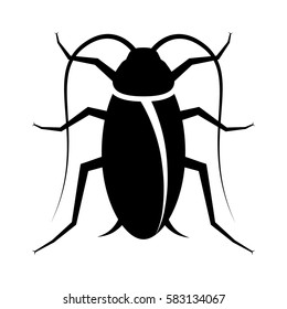 Cockroach pest or roach infestation flat vector icon for insect apps and websites