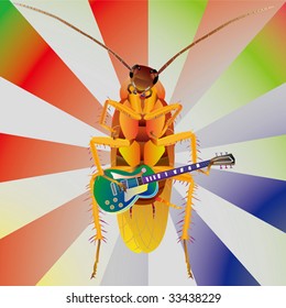 cockroach play guitar