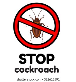cockroach in pure style emblem - set of household pests in pure style - good for icons, packaging and design