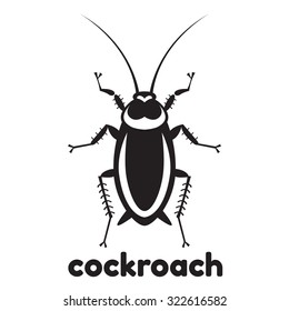 cockroach in pure style - set of household pests in pure style - good for icons, packaging and design