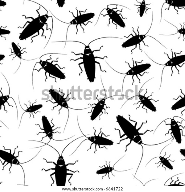 Cockroach Seamless Vector Wallpaper Stock Vector (Royalty Free) 6641722 ...