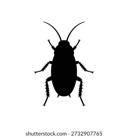 Cockroach silhouette vector flat illustration design.
