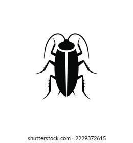 Cockroach simple flat icon vector