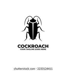 Cockroach simple flat logo vector