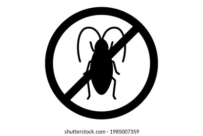 Cockroach, a simple icon for pest control