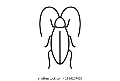 Cockroach, a simple icon of unpleasant pests