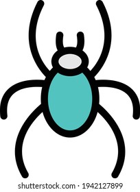 cockroach vector color line icon