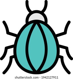 icono de línea de color de vector de cucarachas