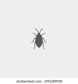Cockroach vector icon illustration sign