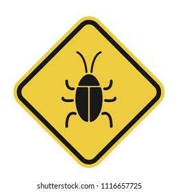 cockroach vector. label. free space for text. wallpaper.