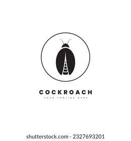 Logo del vector cucaracha. Silueta de insectos para logos con temas de cucarachas.
