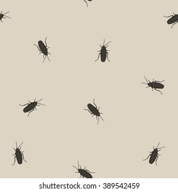 Cockroaches Seamless Pattern