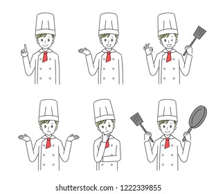 
Cock's gesture illustration