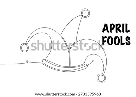 Cockscomb. April fools concept one-line drawing
