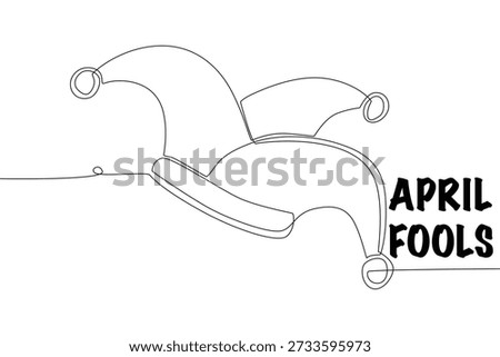 Cockscomb. April fools concept one-line drawing