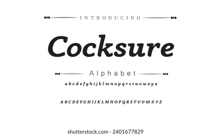 Cocksure Abstract modern urban alphabet fonts. Typography sport, technology, fashion, digital, future creative logo font. vector illustration
