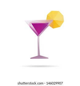 Cocktailabstrakt einzeln auf weißem Hintergrund