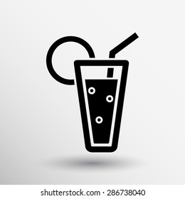 Cocktail abstract isolated on a white backgrounds. Vector illustration