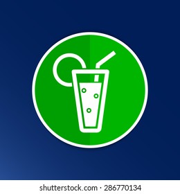 Cocktail abstract isolated on a white backgrounds. Vector illustration