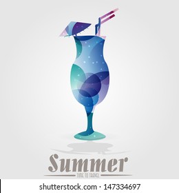 Cocktail abstract. Vector illustration