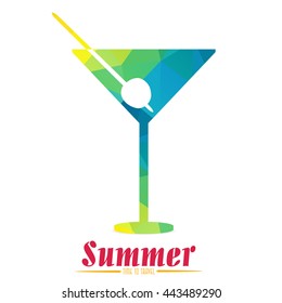 Cocktail abstract. Vector illustration
