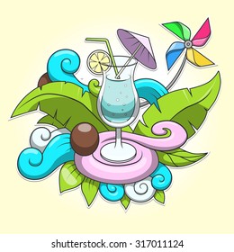 Cocktail abstraction vector illustration