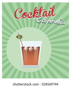 cocktail alcoholic olive green background