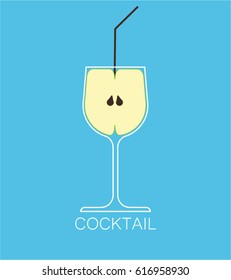 Cocktail with apple