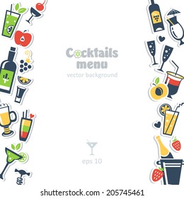 cocktail background border 