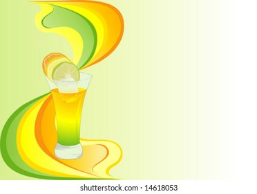 Cocktail background with citruses.