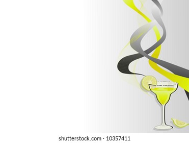 Cocktail background with lime.