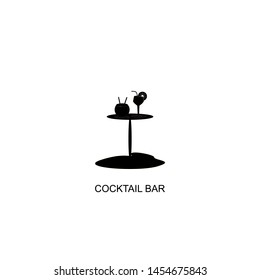 cocktail bar icon vector black design