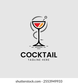 Cocktail Bar Logo Design eps