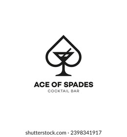 Cocktail bar logo design template. Vector illustration.