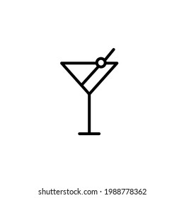 Cocktail, bar, menu, drinks,  simple thin line icon vector illustration