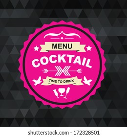 Cocktail bar menu, template design.Vector illustration.